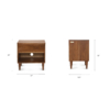 Buy wood furniture online - Lap and Dado teak wood Saga teak bedside table / side table
