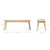 Buy wooden furniture online - Lap and Dado Solna ash wood bench for dining room or entryway- midcentury modern style