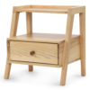 Buy wooden furniture online - Lap and Dado Vaasa ash wood bedside table, end table with storage - midcentury modern style