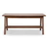 Buy wooden furniture online - Lap and Dado Abiko solid teak wood coffee table / centre table with slatted base - midcentury modern style