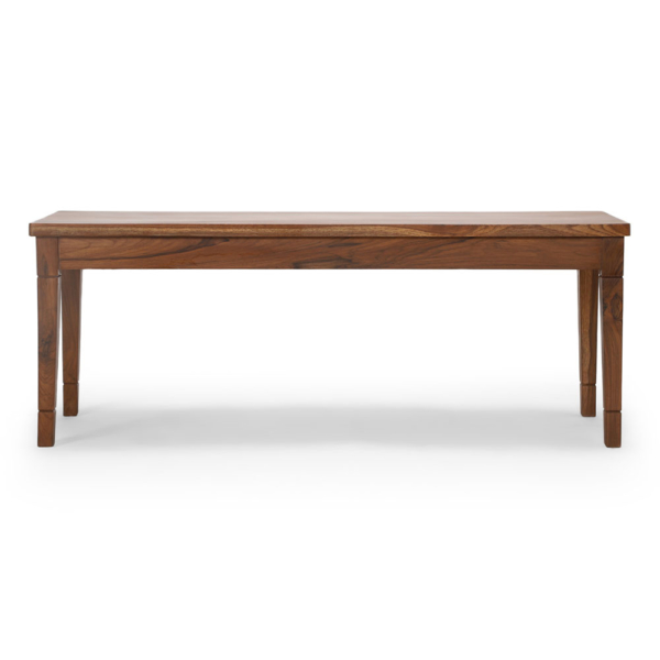Buy wooden furniture online - Lap and Dado Pali teak wood bench for dining table or entryway- vintage style