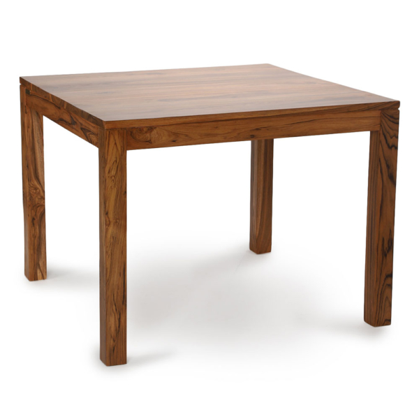 Buy wooden dining furniture online - Lap and Dado Varna solid teak wood 4-seater dining table