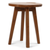 Buy wooden furniture online - Lap and Dado Otsu teak wood stool and end table with cutout - midcentury modern style