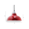 Buy ceiling lights online - Lap and Dado Cheshire ceiling light with red shade and silver metal holder