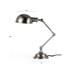 Buy lights online - Lap and Dado - shop lamps - Crete Table Lamp for bedside and study in a gunmetal finish