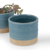 Buy wooden and ceramic tableware online - Lap and Dado Plava small planter