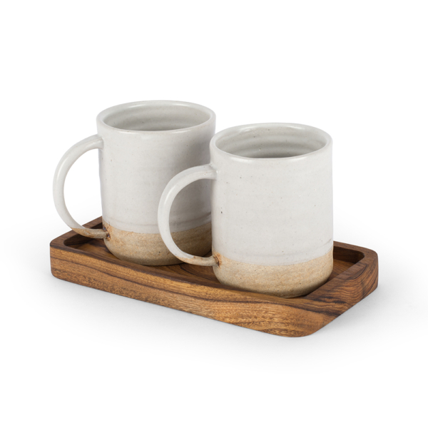 Buy wooden and ceramic tableware online - Lap and Dado Masan teak wood serving tray