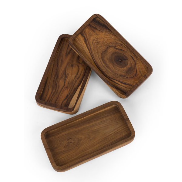 Buy wooden and ceramic tableware online - Lap and Dado Masan teak wood serving tray