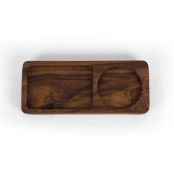 Buy wooden and ceramic tableware online - Lap and Dado Alba teak wood single serve tray