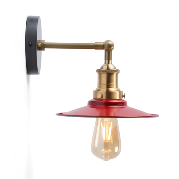 Buy wall lights online - Lap and Dado Tahe wall light in cherry and brass finish