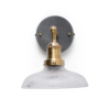 Buy wall lights online - Lap and Dado Merlin wall light with glass shade and brass finish holder