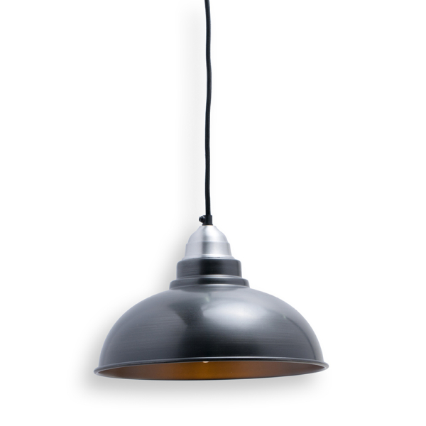 Buy ceiling lights online - Lap and Dado Cheshire ceiling light with pewter shade and silver metal holder