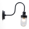 Buy lights online - Lap and Dado - shop outdoor lights - Isla industrial vintage outdoor light with a swan neck, pewter finish and glass shade