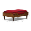 Buy pet furniture online - Lap and Dado Hatchi teak wood pet bed for dogs and cats with dog bed cushion