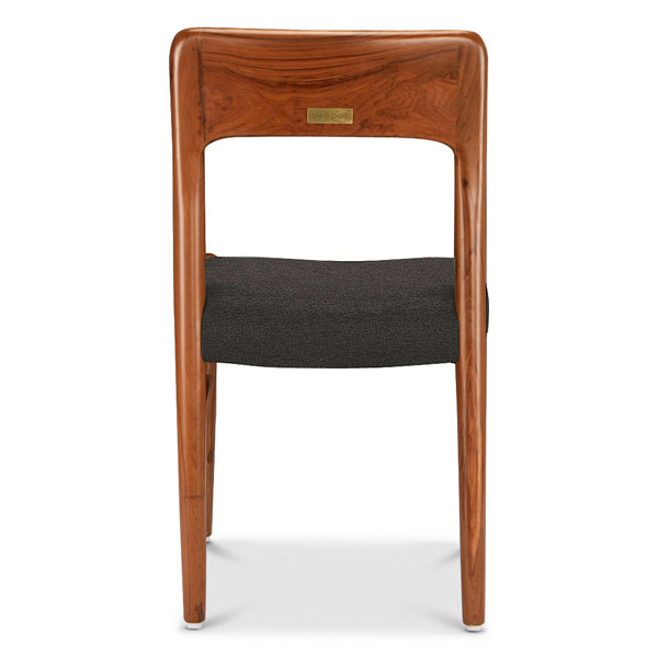 Buy furniture online - solid teak wood furniture crafted with quality materials - Lap and Dado mid-century modern comfortable Alta teakwood dining chair or study chair with premium fabric upholstery