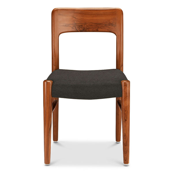 Buy furniture online - solid teak wood furniture crafted with quality materials - Lap and Dado mid-century modern comfortable Alta teakwood dining chair or study chair with premium fabric upholstery