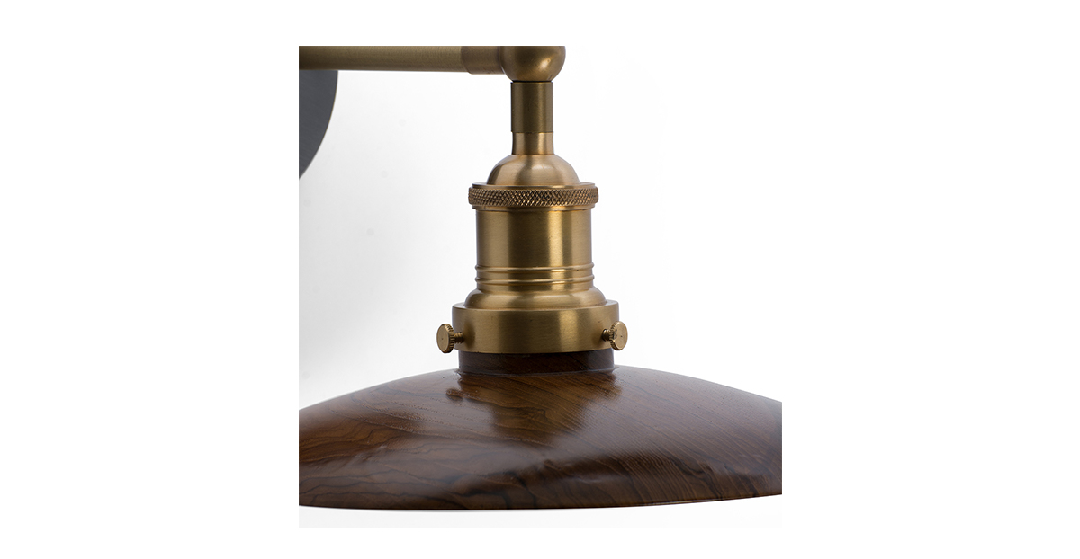 Sakura Teak Wall Light 10″_4