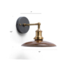 Buy wall lights online - Lap and Dado Sakura wall light with teak wood shade and brass finish holder