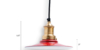 Buy ceiling lights online - Lap and Dado Tahe ceiling light with red shade and brass finish holder