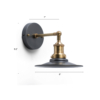 Buy wall lights online - Lap and Dado - Tahe wall light in pewter and brass finish