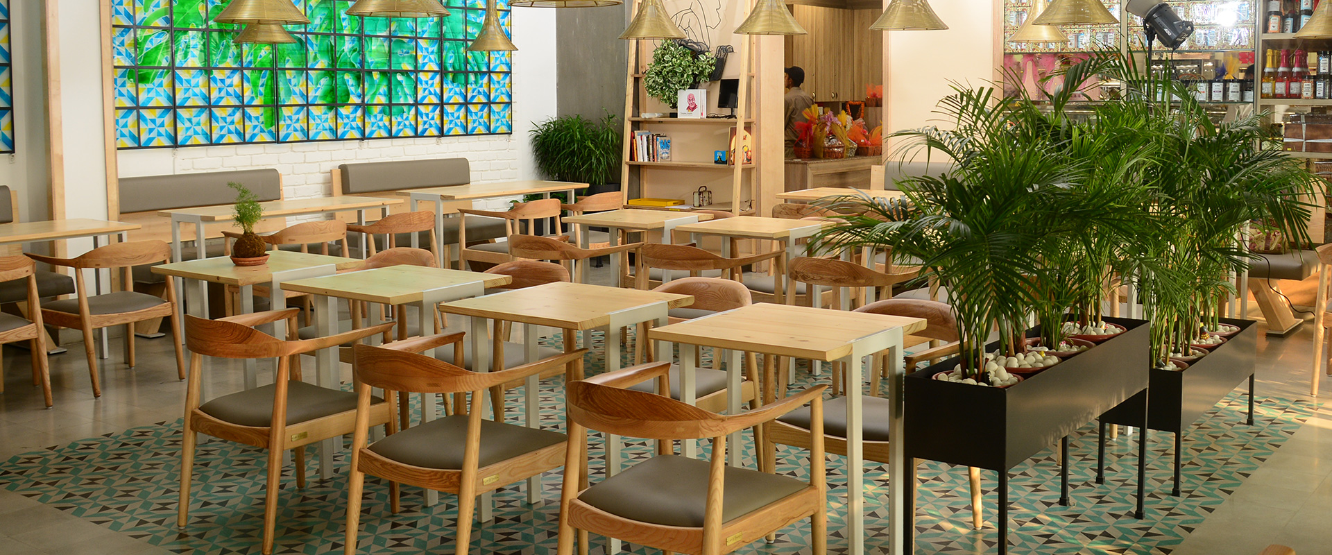 Lap and Dado Furniture for Alma Bakery - Custom made Booth seating, Cafe Tables and Kennedy Chairs
