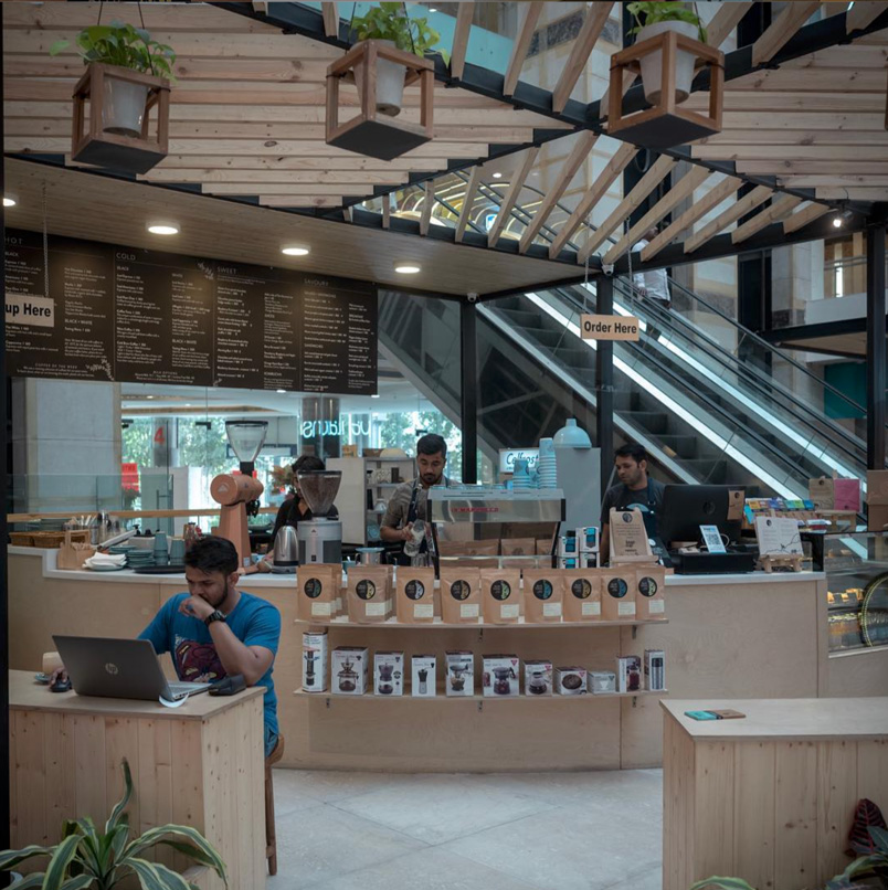 Lap and Dado Furniture for Blue Tokai Coffee - Structure and cladding
