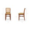 Buy furniture online - Lap and Dado mid century modern style Como teakwood dining chair or study table chair rattan work/ cane work