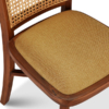 Buy rattan and wood furniture online - canework chair - solid teak wood furniture crafted with quality materials - Lap & Dado furniture contemporary design, Como teak wood and cane work study chair or dining chair with premium upholstery