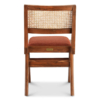 Buy rattan and wood furniture online - Pierre Jeanneret Chandighar chair - solid teak wood furniture crafted with quality materials - Lap & Dado furniture mid-century modern design, Lyon teak wood and cane work study chair or dining chair with premium upholstery