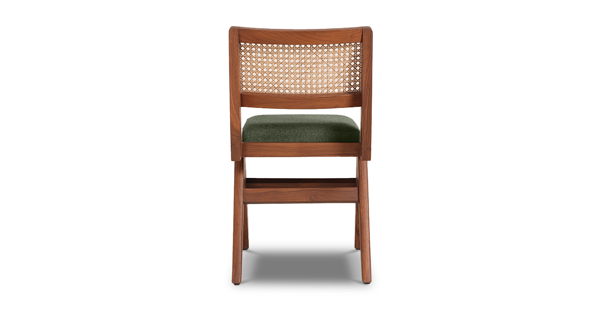 Lap and Dado Lyon Armless Teak and Rattan Chair - Bingle Sprout 3