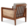Buy rattan furniture online - solid teak wood furniture crafted with quality materials - Lap & Dado furniture contemporary design, comfortable Moira Rattan work and Teak wood Lounge chair with premium fabric upholstery