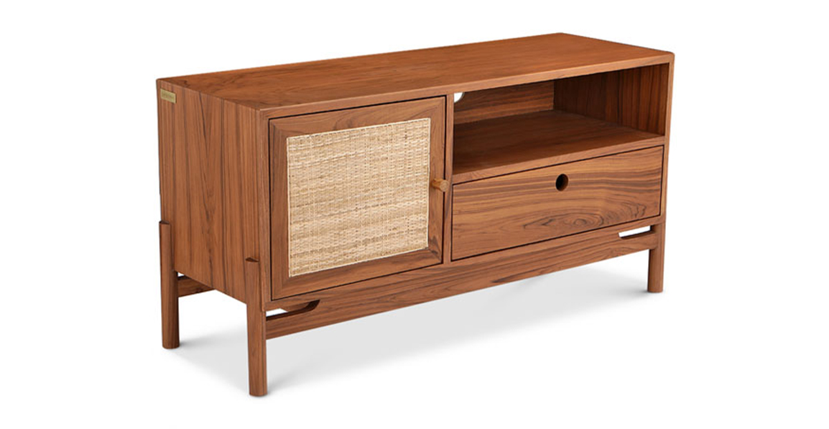 Pesaro Teak and Rattan Media Unit_2