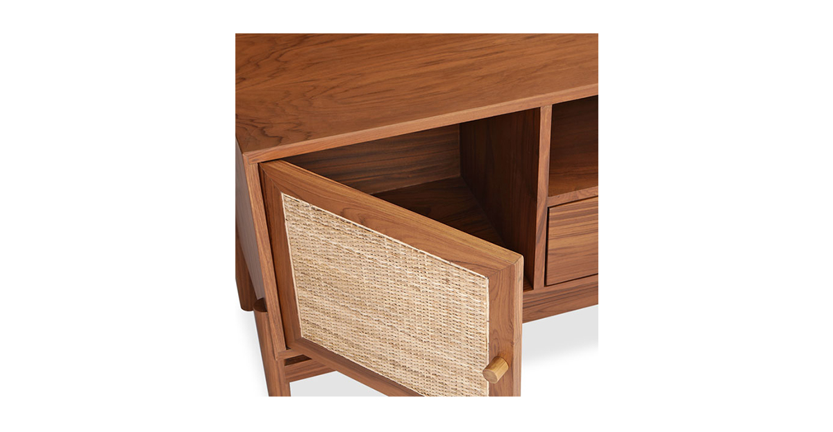 Pesaro Teak and Rattan Media Unit_5