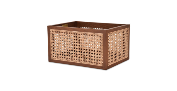 Buy cane work storage baskets online - Lap & Dado furniture studio - Derby rattan and wood storage baskets, display baskets for home decor