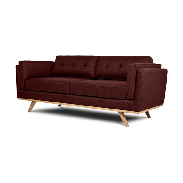 Buy wood furniture online - Buy Sofa online crafted with quality materials - Lap & Dado furniture contemporary mid-century modern design, Hobbs Sofa with solid oak wood legs and premium easy clean upholstery