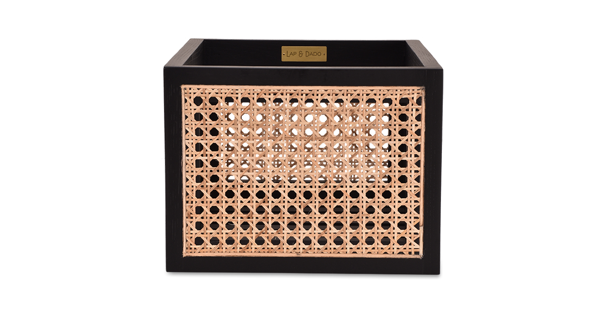 Lap & Dado Suri Rattan Box big 3 Buy cane work storage baskets online - Lap & Dado furniture studio - Suri rattan and wood storage baskets, display baskets for home decor