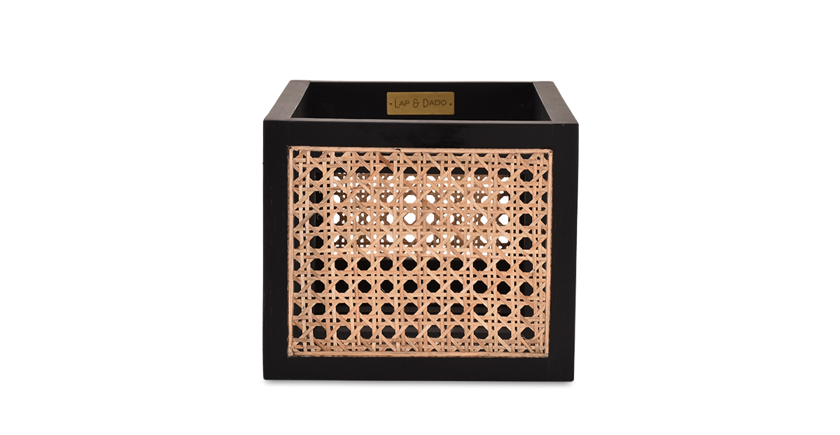 Lap & Dado Suri Rattan Box small 3 Buy cane work storage baskets online - Lap & Dado furniture studio - Suri rattan and wood storage baskets, display baskets for home decor
