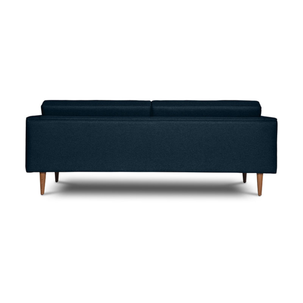 Buy wood furniture online - Buy Sofa online crafted with quality materials - Lap & Dado furniture contemporary mid-century modern design, Lenox Sofa with solid teak wood legs and premium easy clean upholstery