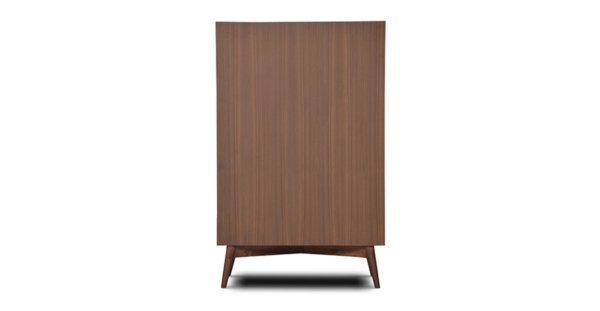 Buy wood furniture online - Buy Bar cabinet online crafted with quality materials - Lap & Dado furniture, contemporary mid-century modern design, Derry bar cabinet in teak veneer with solid teak wood legs for your living or dining room