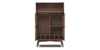 Buy wood and rattan furniture online - Buy Bar cabinet online crafted with quality materials - Lap & Dado furniture, contemporary mid-century modern design, Derry canework bar cabinet in teak veneer with solid teak wood legs for your living or dining room