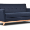 Buy wood furniture online - Buy Sofa online crafted with quality materials - Lap & Dado furniture contemporary mid-century modern design, Kara Sofa with solid ashwood legs and premium easy clean upholstery