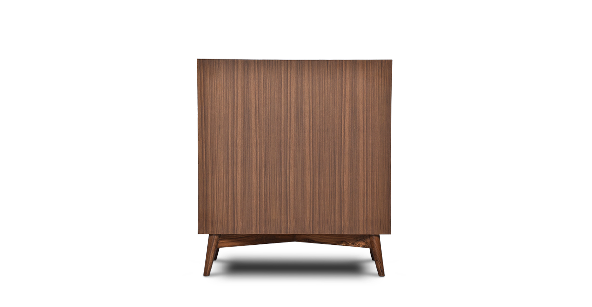 Lap & Dado Wells Bar Veneer 4 Buy wood furniture online - Buy Bar cabinet online crafted with quality materials - Lap & Dado furniture, contemporary mid-century modern design, Wells bar cabinet in teak veneer with solid teak wood legs for your living or dining room