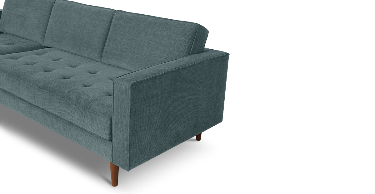 Lap and Dado Lenox Sectional - Left - Copeland Denim 7