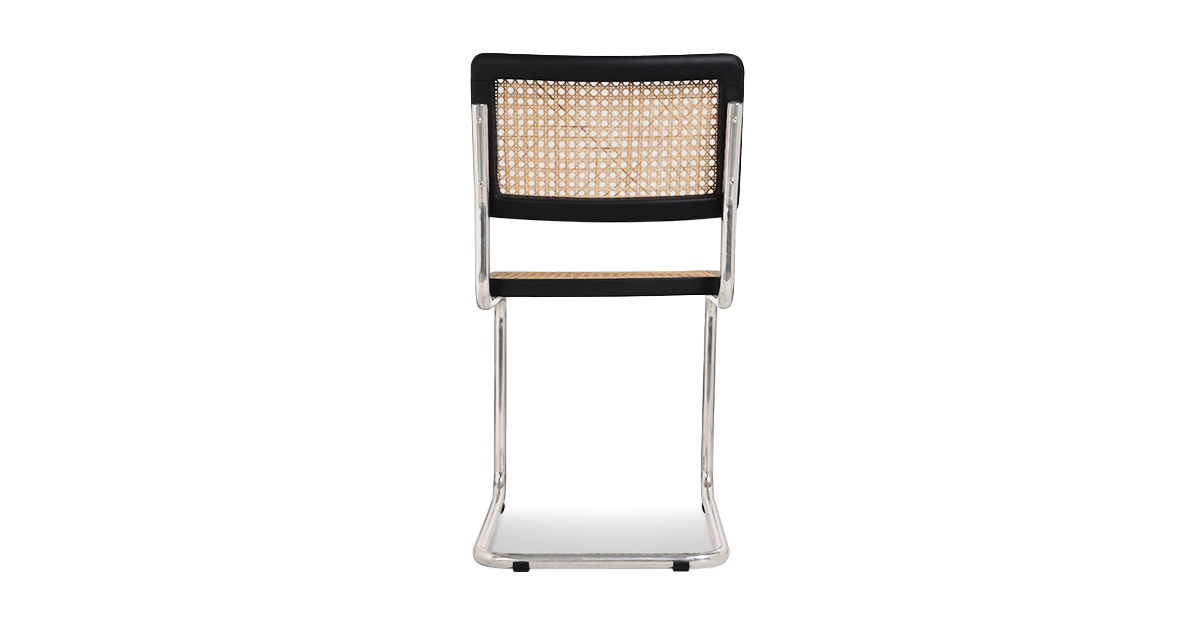 Lap and Dado Halden Oak and Rattan Chair with Steel Legs 3