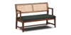Lap and Dado Malda Teak and Rattan Bench Evergreen 1