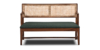Lap and Dado Malda Teak and Rattan Bench Evergreen 4