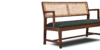 Lap and Dado Malda Teak and Rattan Bench Evergreen 5