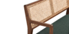 Lap and Dado Malda Teak and Rattan Bench Evergreen 6