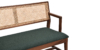 Lap and Dado Malda Teak and Rattan Bench Evergreen 7