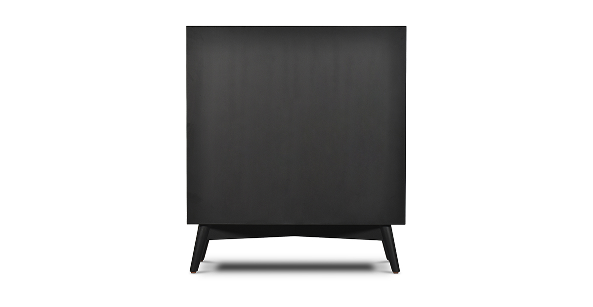 Lap and Dado Wells Fluted Bar Cabinet - Black 4